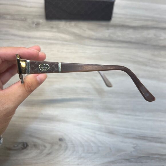 GUCCI GG2878 MI2 Italy Mocha Brown Half Rimless Eyeglasses Frame 52-17-135 - Picture 6 of 13
